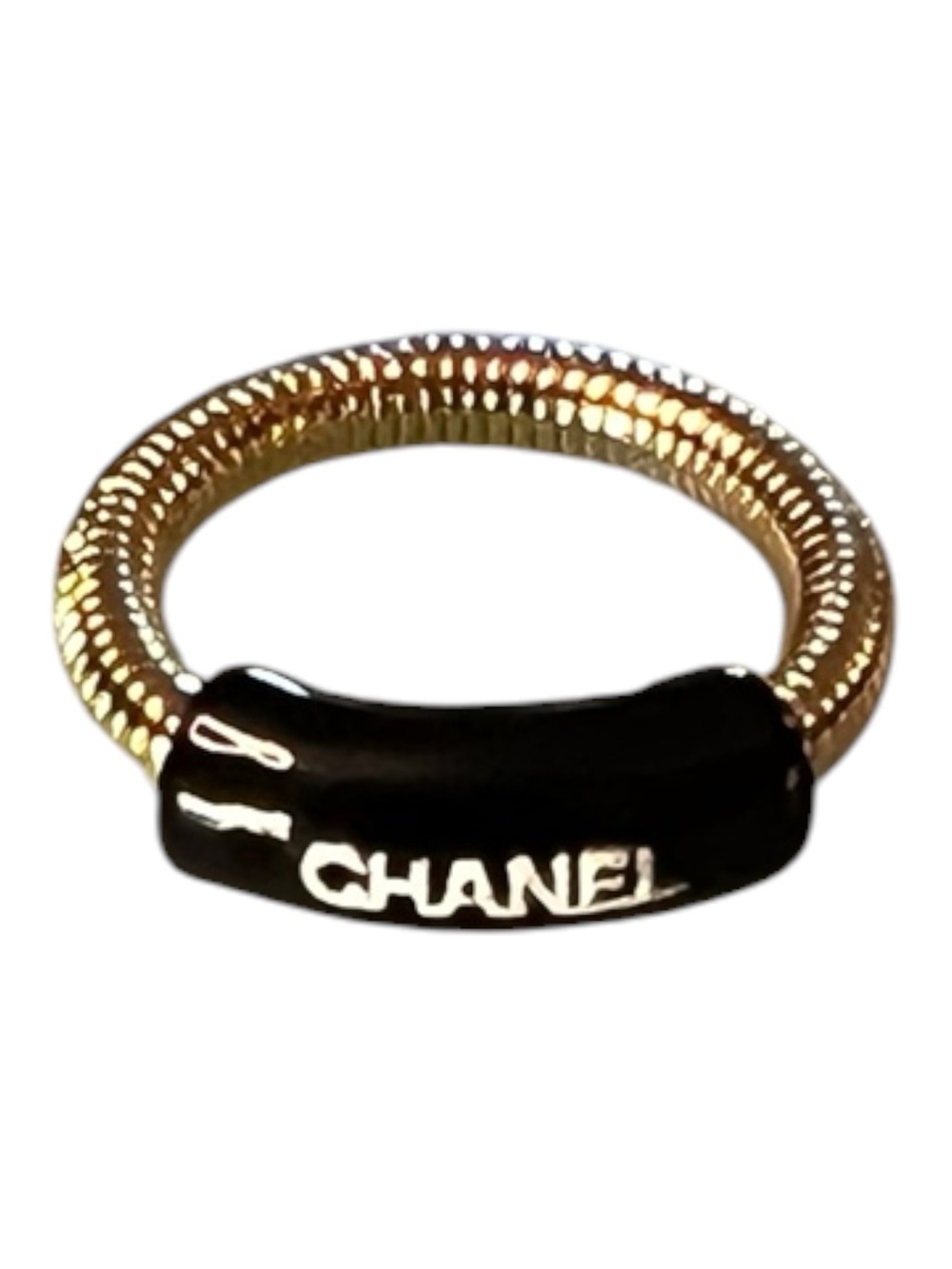 Vintage 2001 ChaneI Spiral Ring Size - 7 
Black Spell- Out - Picture 5 of 5